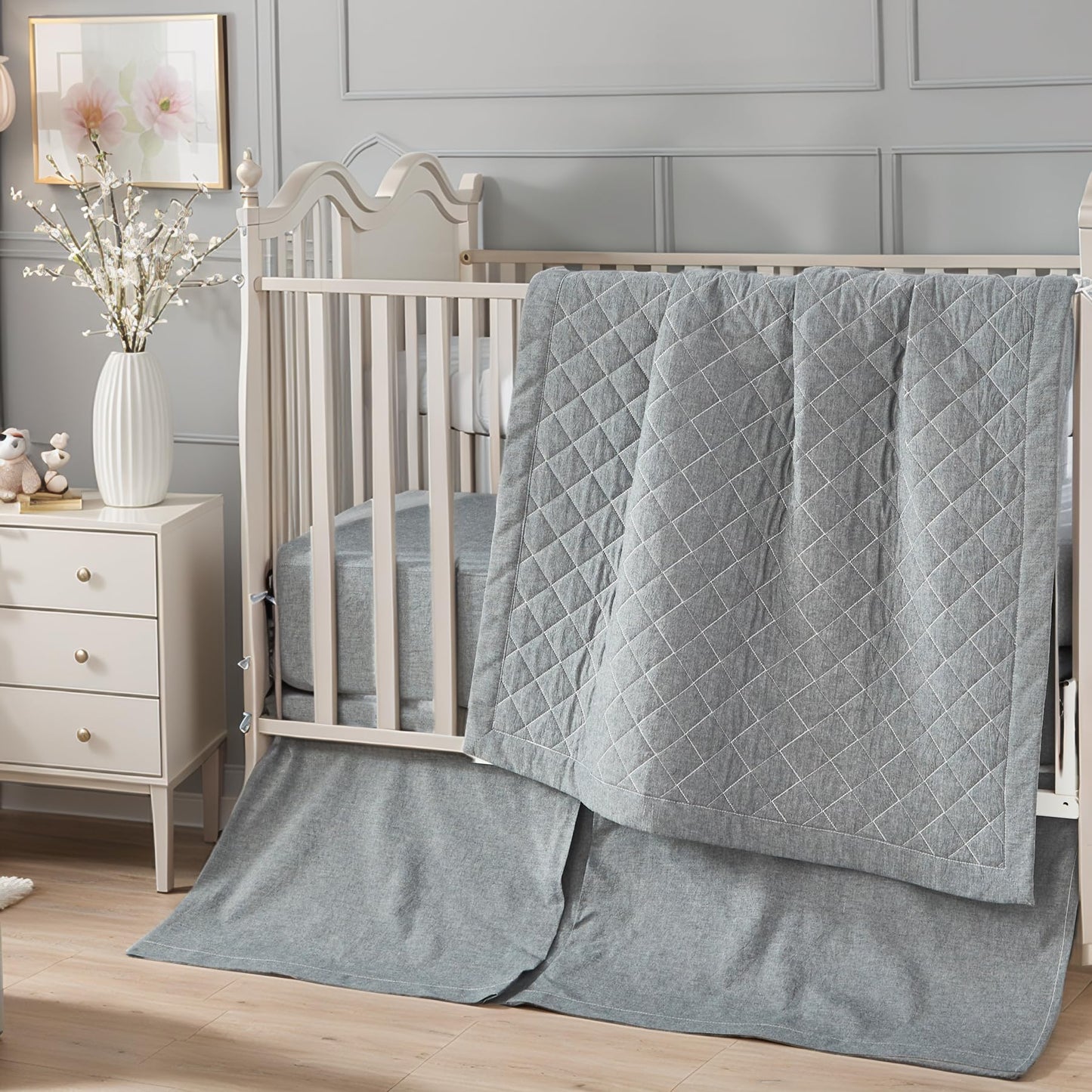 Brandream Gender Neutral Boho Bohemian Farmhouse Chic Baby Crib Bedding Set