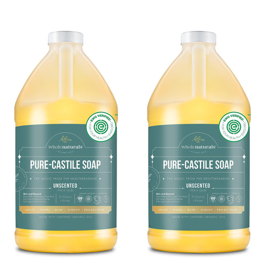 Pure Castile Soap Liquid, EWG Verified & Certified Palm Oil Free Unscented