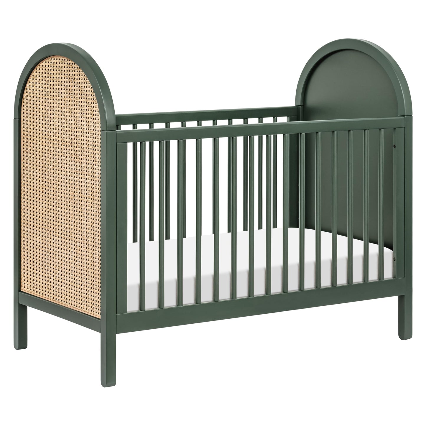 babyletto Bondi Cane 3-in-1 Convertible Baby Crib - GREENGUARD Gold Certified Convertible Crib to Toddler Bed & Daybed - Wooden Baby Bed with 4 Adjustable Mattress Heights - Easy to Assemble - Honey