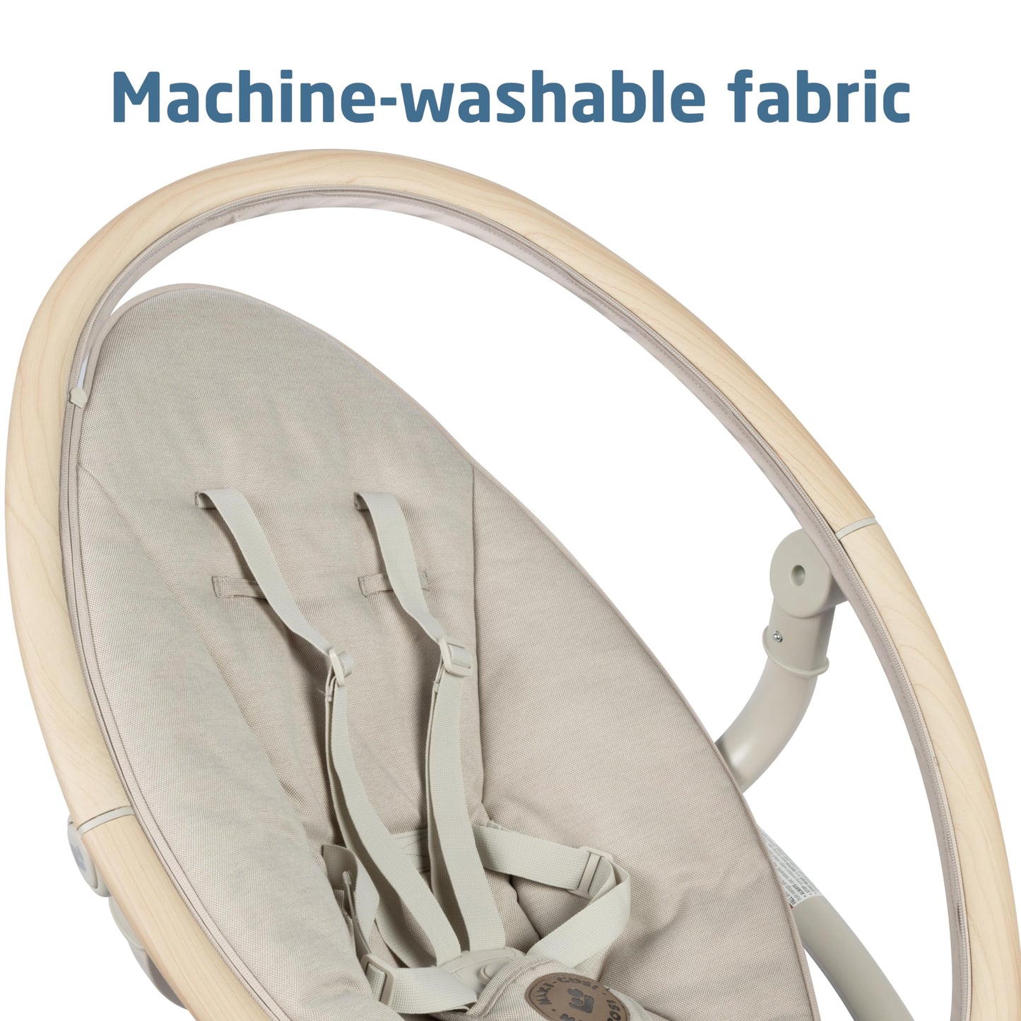 Maxi-Cosi Cassia Baby Swing: Portable, 360 Rotation, 5 Speeds, 12 Melodies, Recycled Fabric, Slate