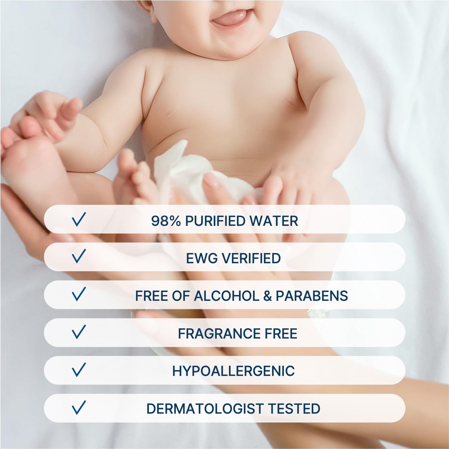 BEBESUP- Korea’s #1 Signature Baby Wipes - Hypoallergenic Water-based Unscented Alcohol-Free Ultra-Thick Super Seed Extracts Organic Plant-Based for sensitive skin Flip-Top 560 Count (8 Packs)