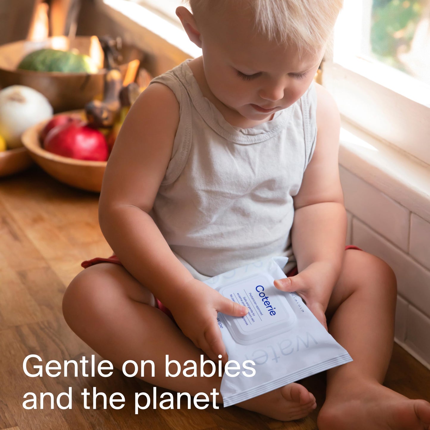 Coterie Baby Wipes for Sensitive Skin, Plant-Based and Plastic-Free Fibers, 99% Water, Hypoallergenic 12 Pack, 672 Count