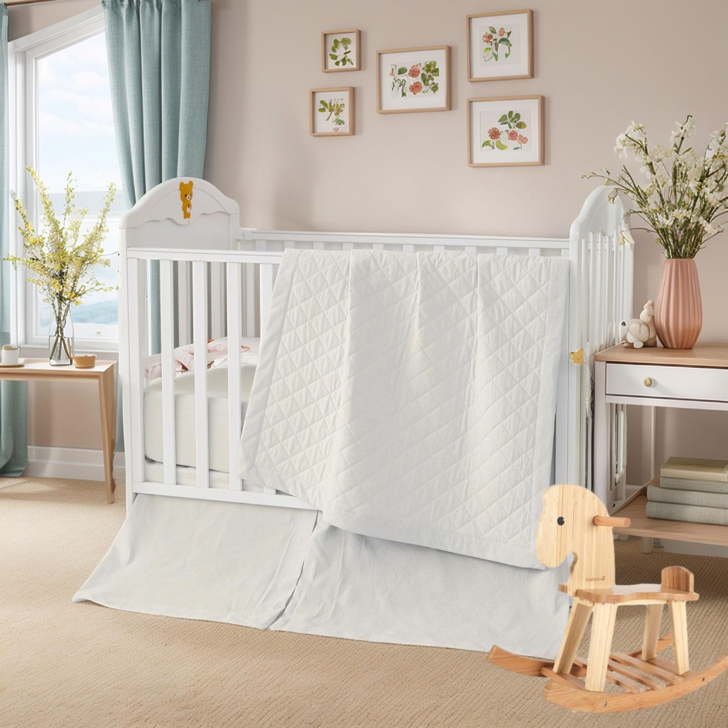 Brandream Gender Neutral Boho Bohemian Farmhouse Chic Baby Crib Bedding Set