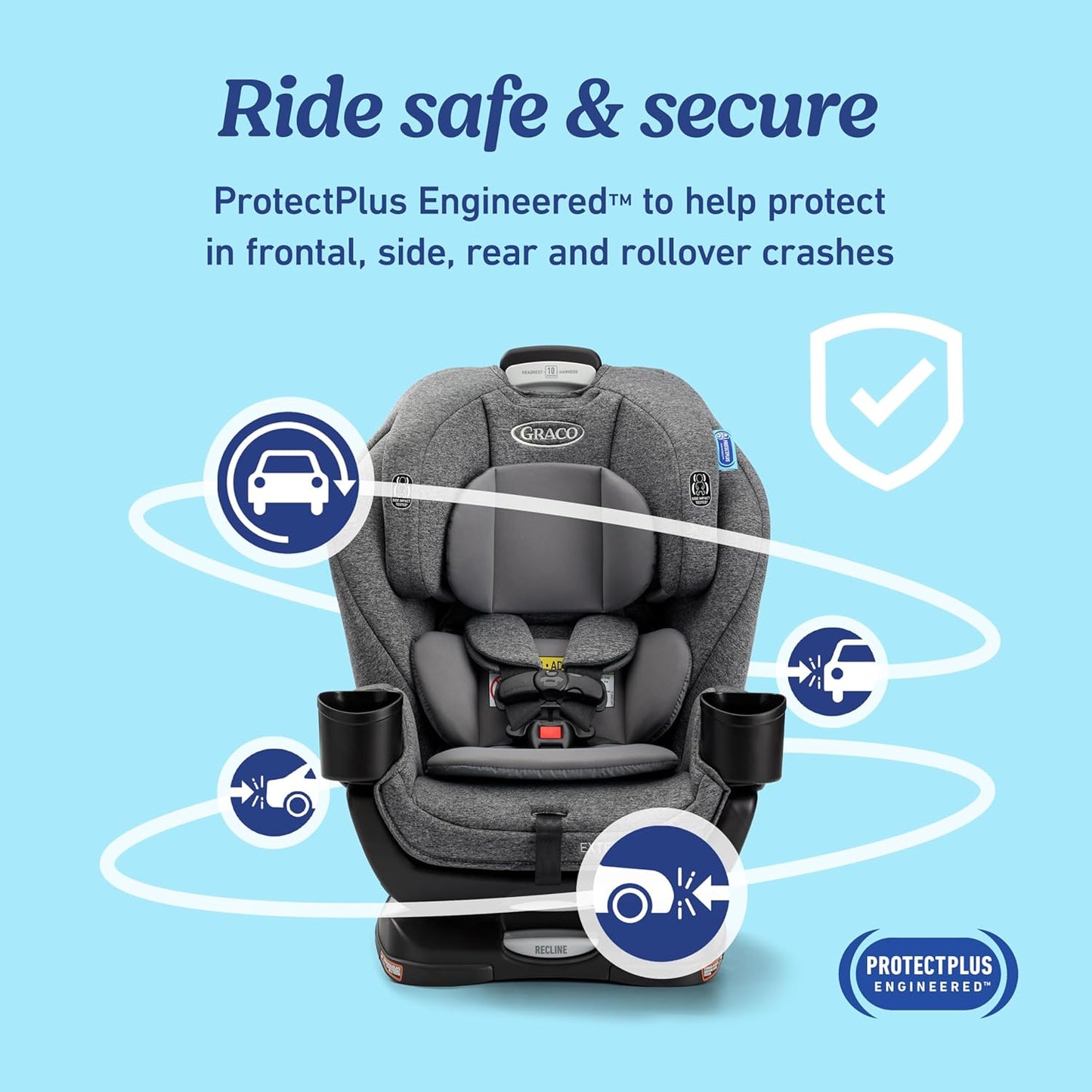 Graco Extend2Fit Convertible Baby Car Seat, Rear and Forward Facing