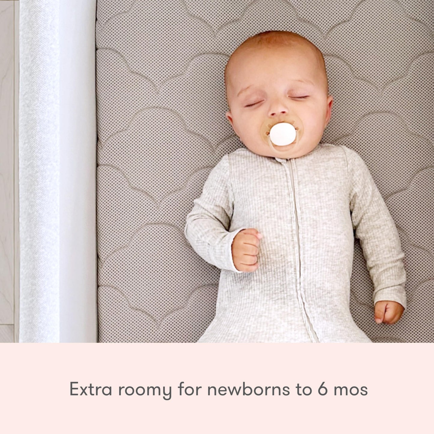 Newton Baby Essential Bassinet – Ultra-Breathable, Completely Washable, More Airflow for Safer, Cooler Sleep, Non-Toxic, Bedside Sleeper, Storage Shelf