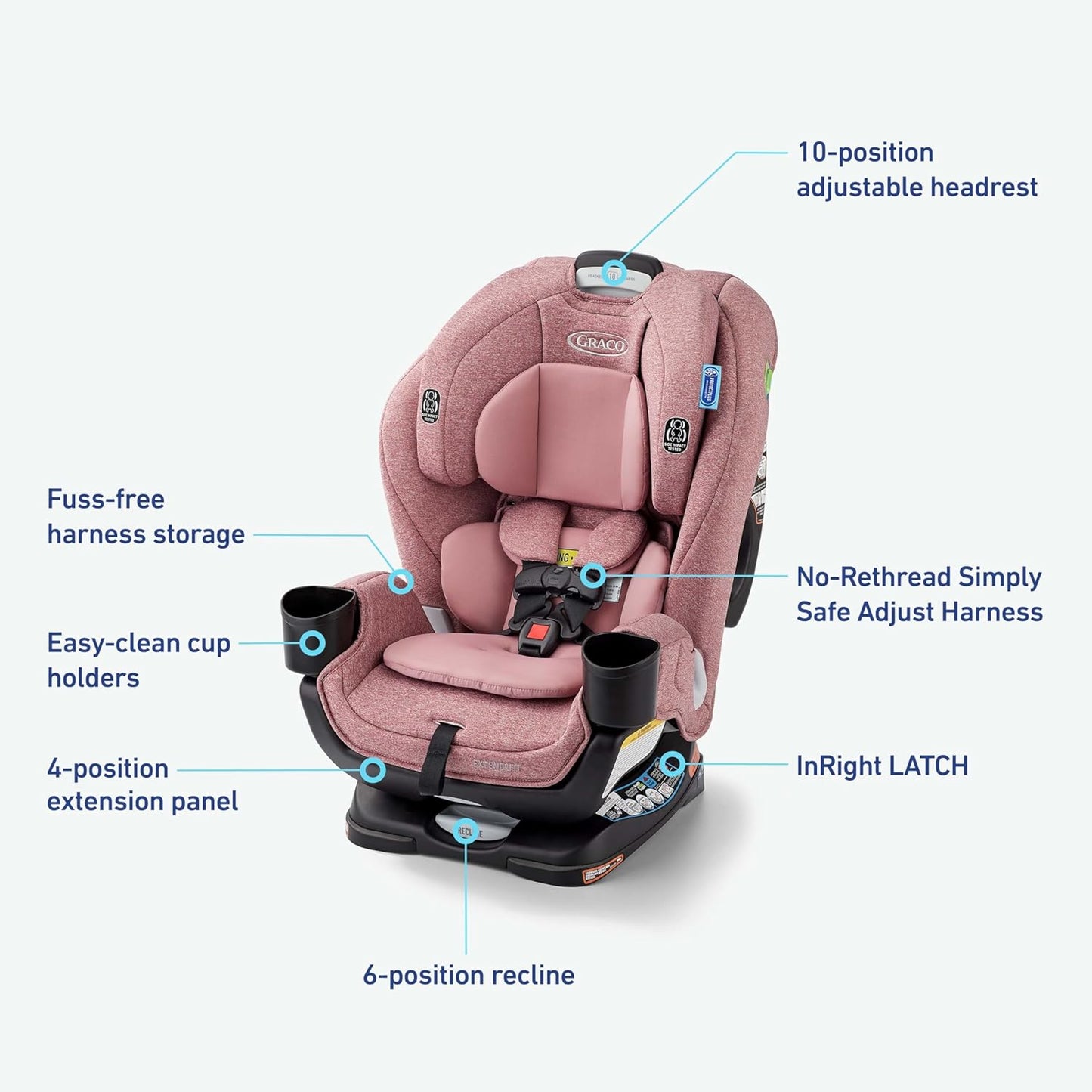 Graco Extend2Fit Convertible Baby Car Seat, Rear and Forward Facing