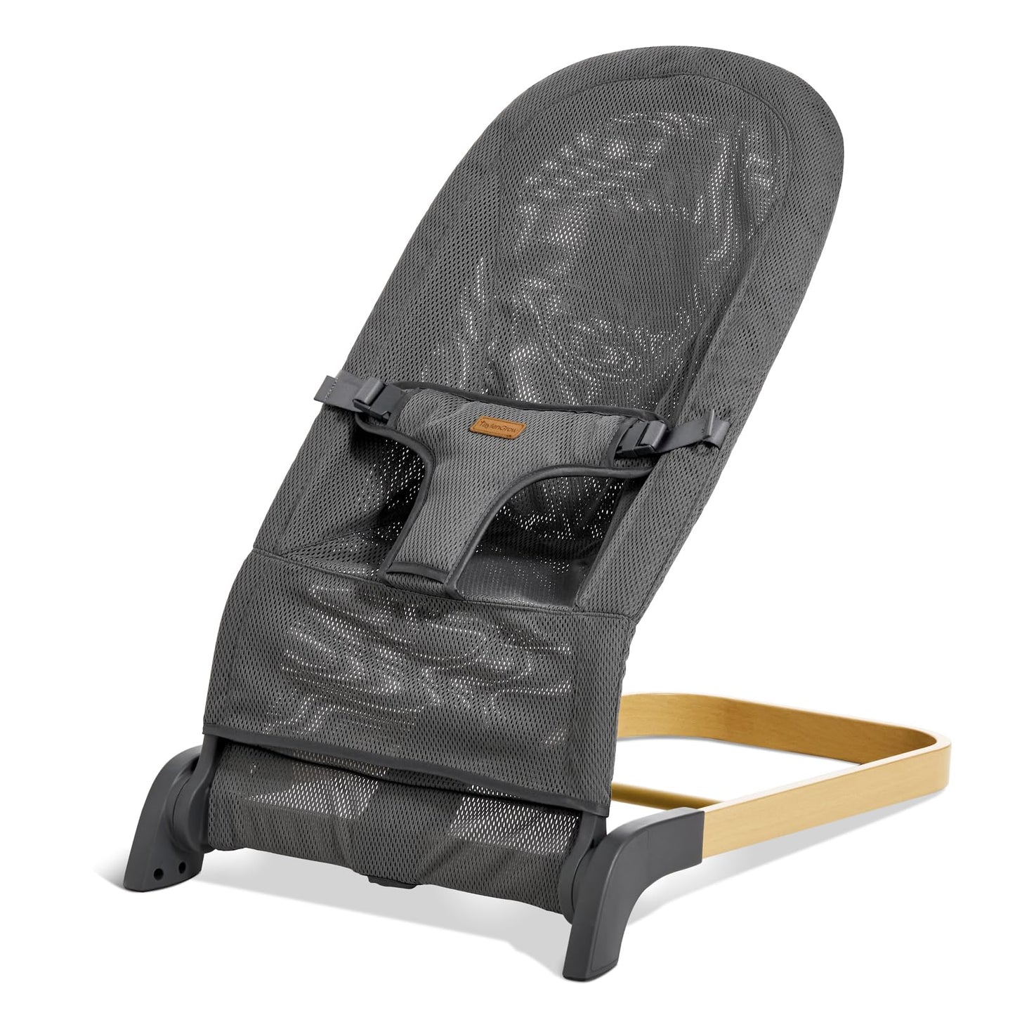 Foldable Baby Bouncer, Baby Seat with 3 Adjustable Heights, Portable Newborn Rocker