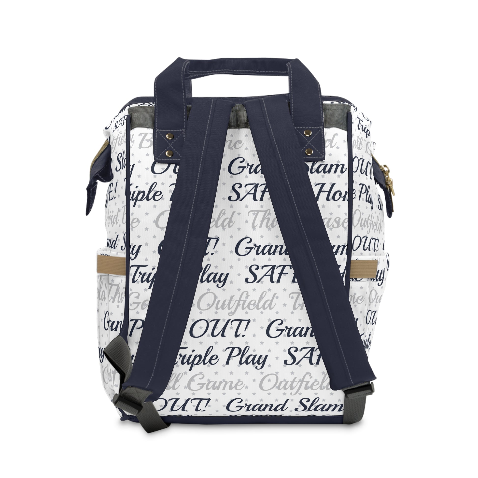 Multifunctional Diaper Backpack- Baseball Phrases - All The Things Baby