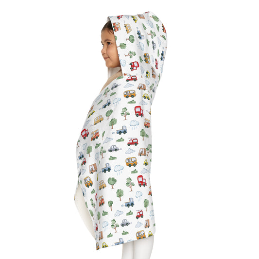 Child Hooded Towel- Cute Cars