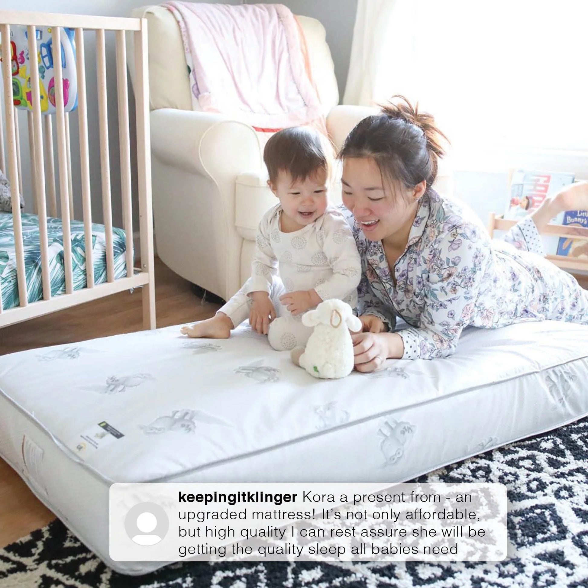 Perfect Sleeper Cheery Days Crib and Toddler Mattress