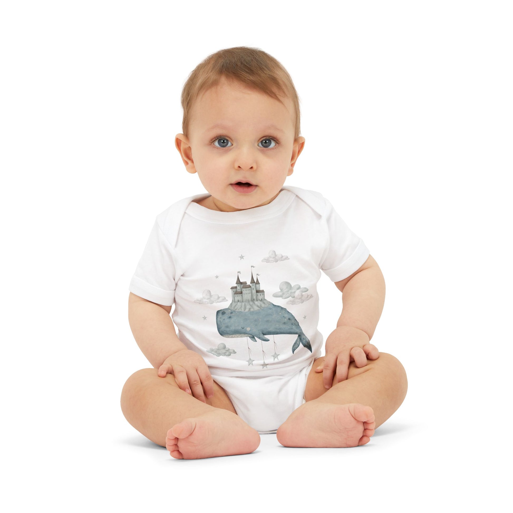 Infant Jersey Cotton Onesie Whale Sandcastle - All The Things Baby