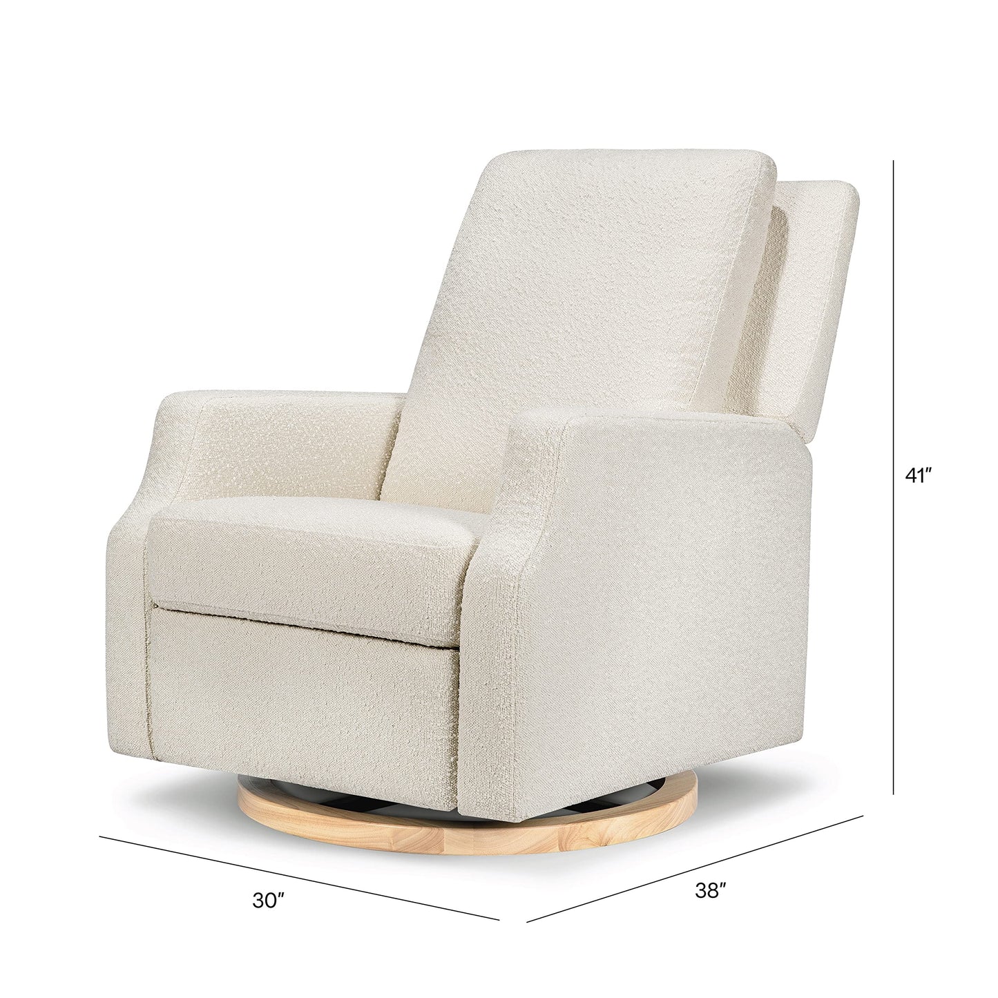 Namesake Crewe Glider Recliner Nursery Chair - GREENGUARD Gold & Certi-PUR US Certified, Ultra Cozy 360° Swivel Rocker Recliner