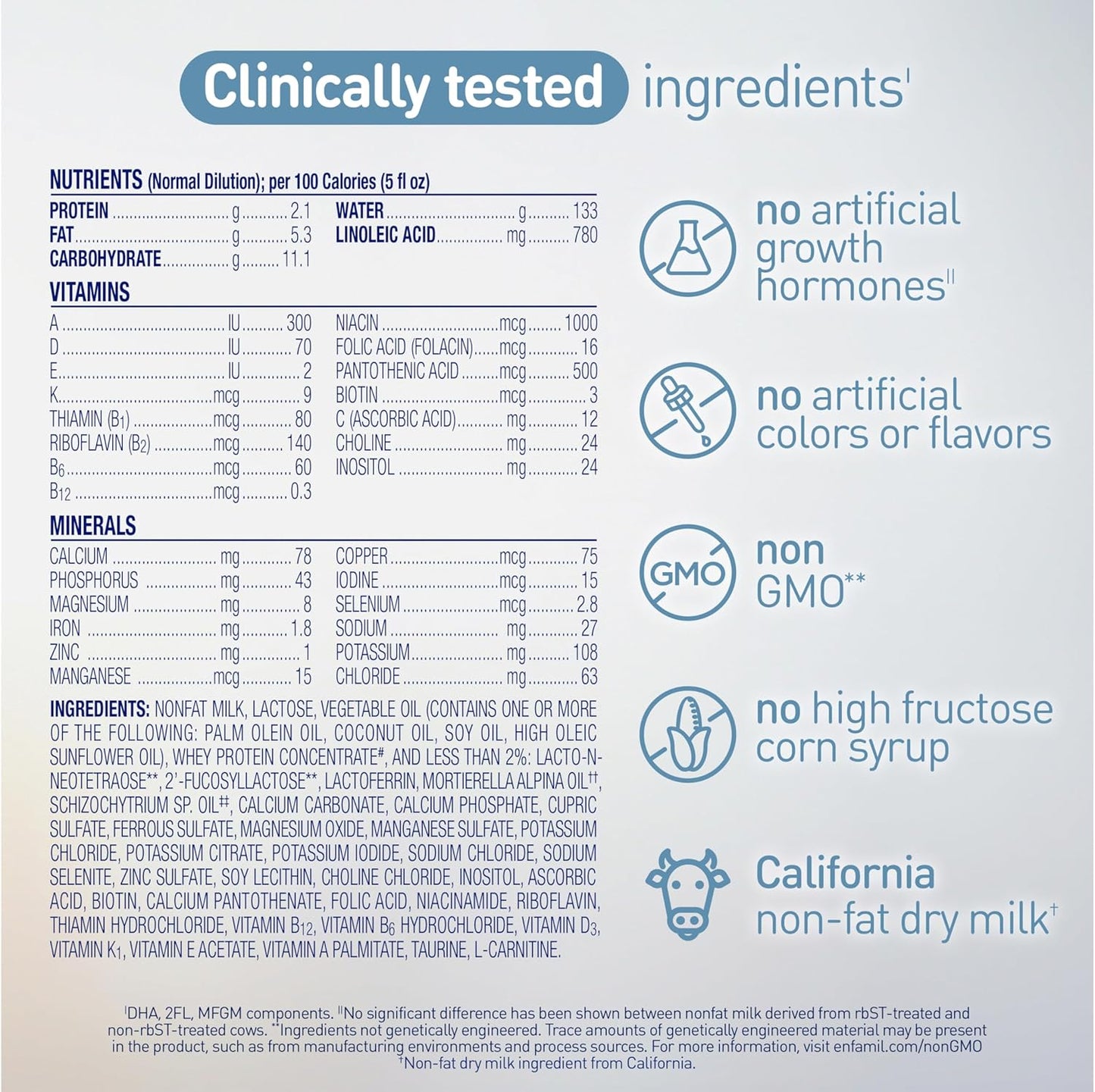Enfamil Optimum (Enspire), Our Closest Formula to Breast Milk, Immune-Supporting Lactoferrin and Brain-Supporting DHA Baby Formula, Powder 20.5 Oz Tub