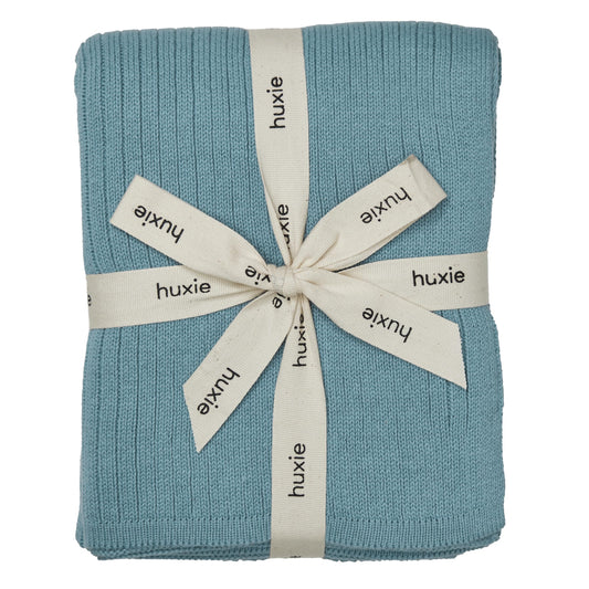 Knitted Organic Cotton Baby Blanket- Swaddle Blanket, 30" x 40" Soft Receiving Blanket for Newborn (Mochachino)