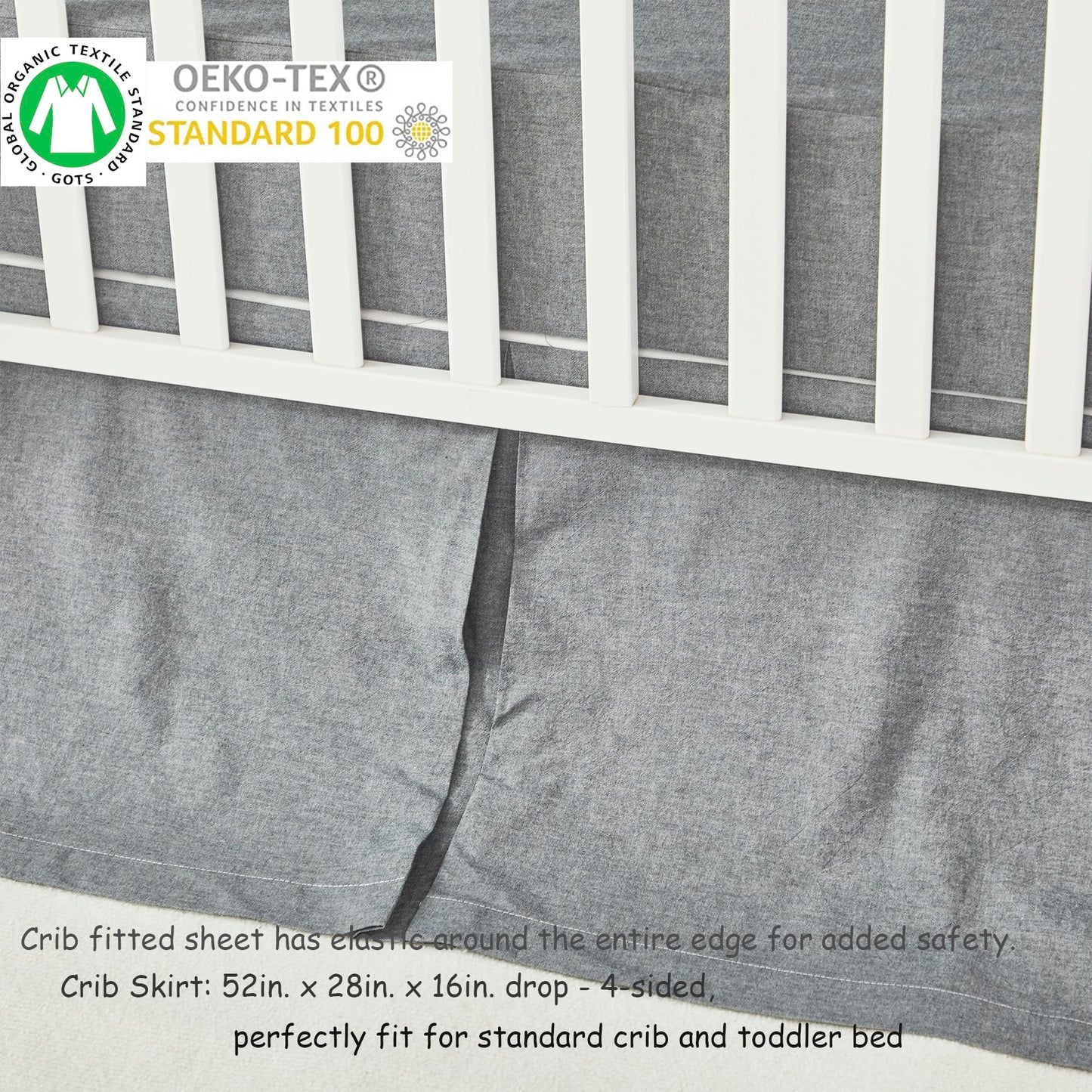 Brandream Gender Neutral Boho Bohemian Farmhouse Chic Baby Crib Bedding Set