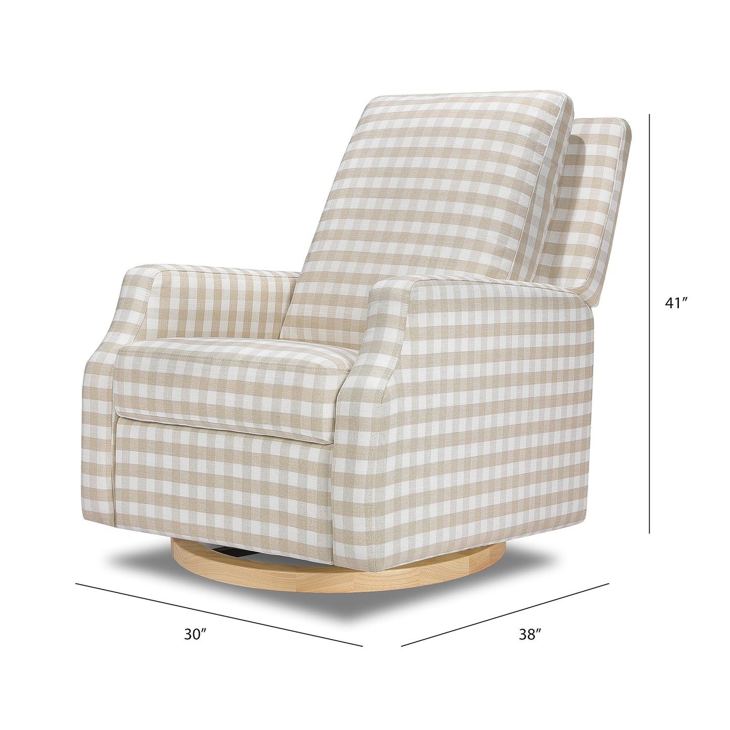 Namesake Crewe Glider Recliner Nursery Chair - GREENGUARD Gold & Certi-PUR US Certified, Ultra Cozy 360° Swivel Rocker Recliner