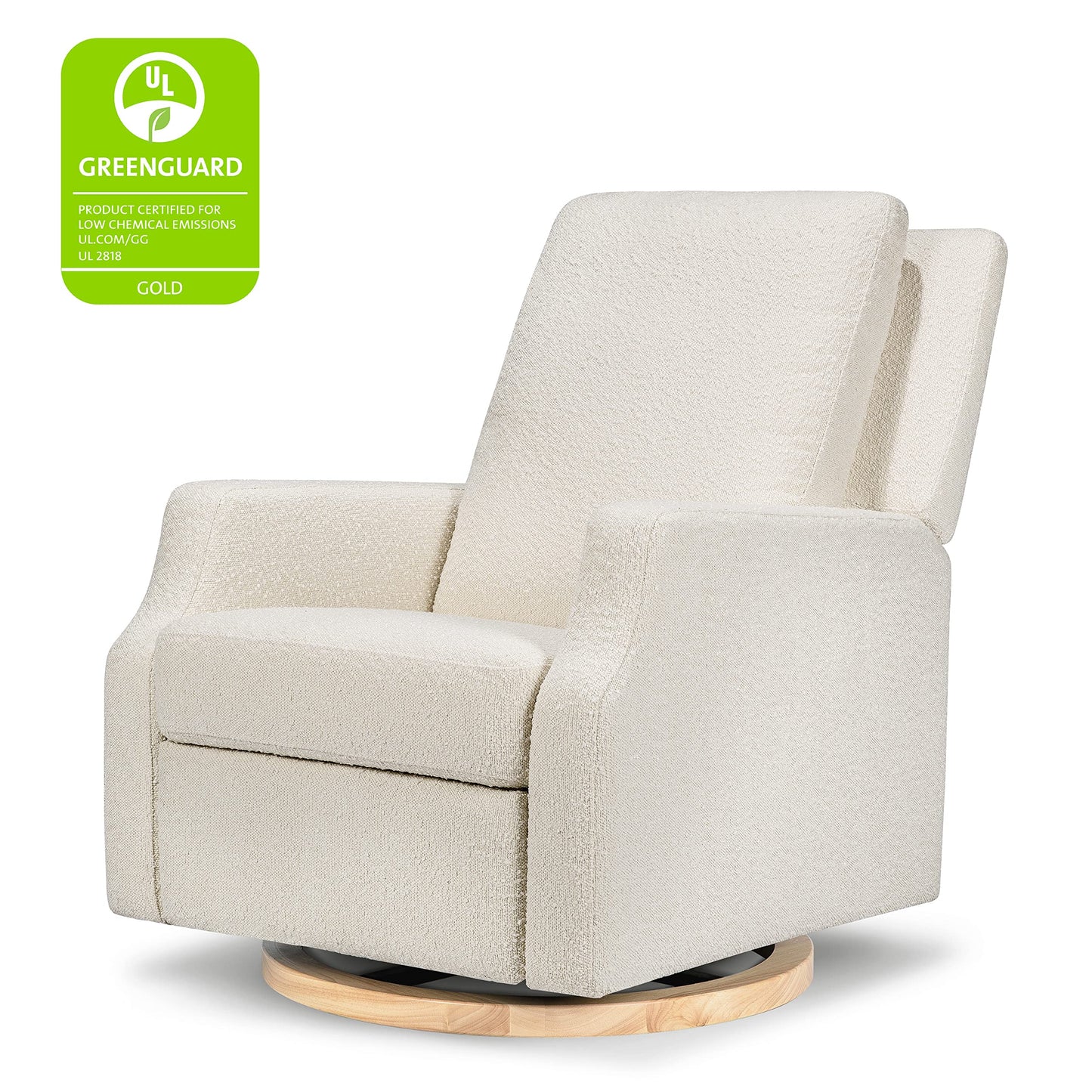 Namesake Crewe Glider Recliner Nursery Chair - GREENGUARD Gold & Certi-PUR US Certified, Ultra Cozy 360° Swivel Rocker Recliner