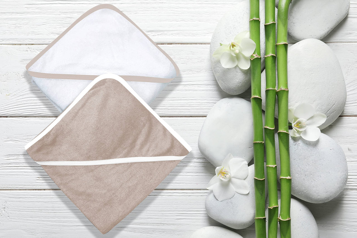 2 Pack Baby Bath Towel - Rayon Made from Bamboo