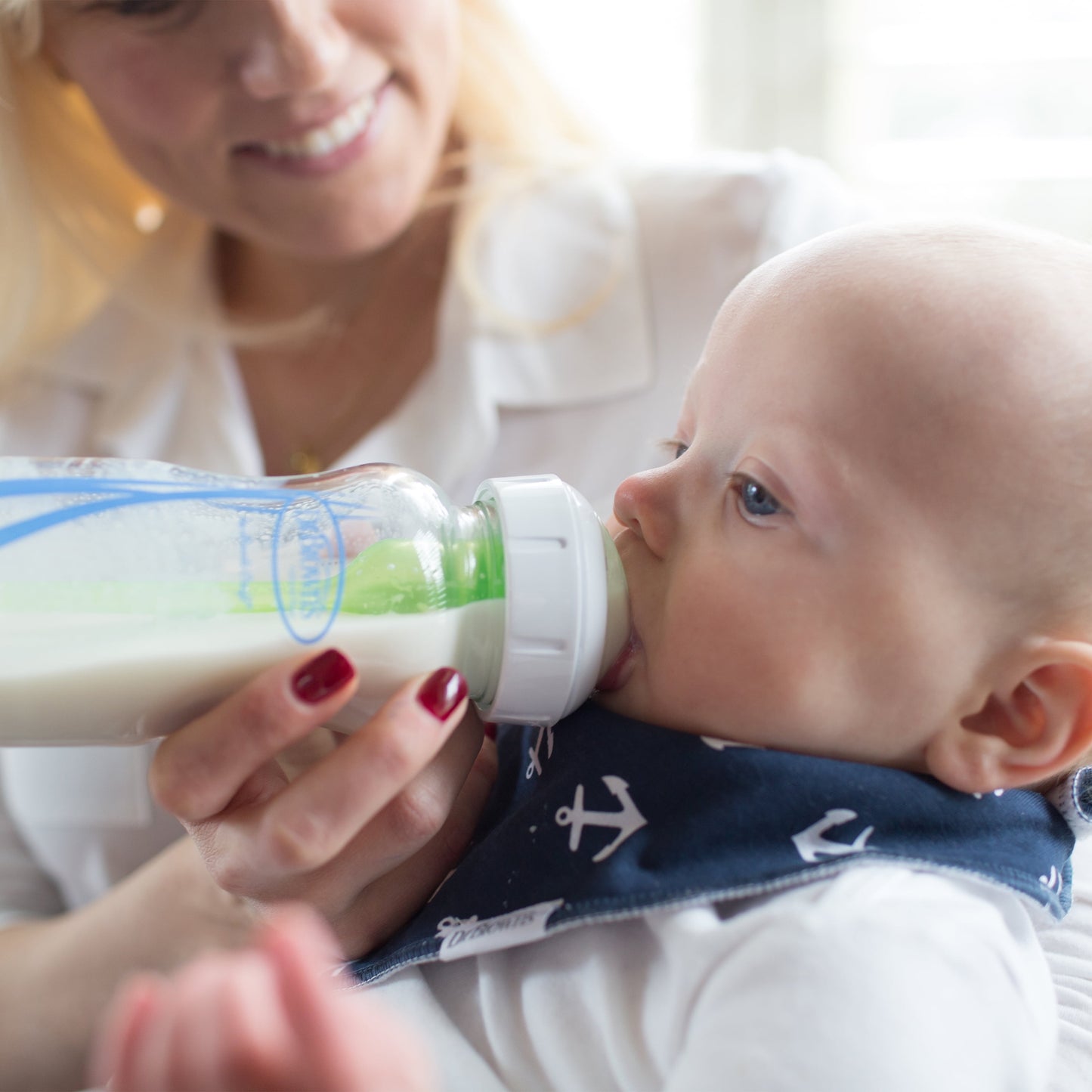 Anti-Colic Options+ Wide-Neck Glass Baby Bottle & Happypaci Starter Set, BPA Free, 0M+