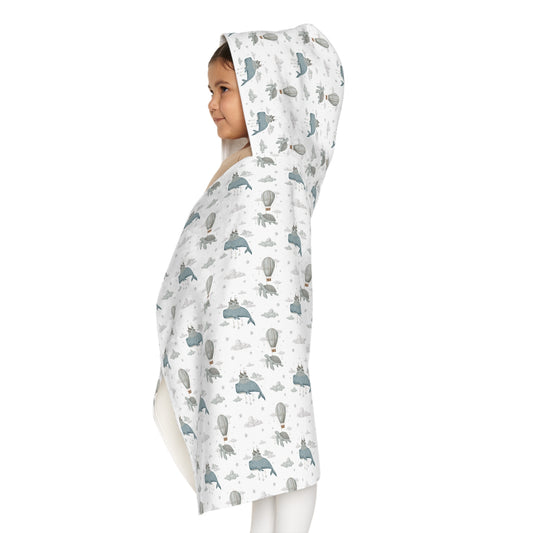 Child Hooded Towel - Whale Turtles