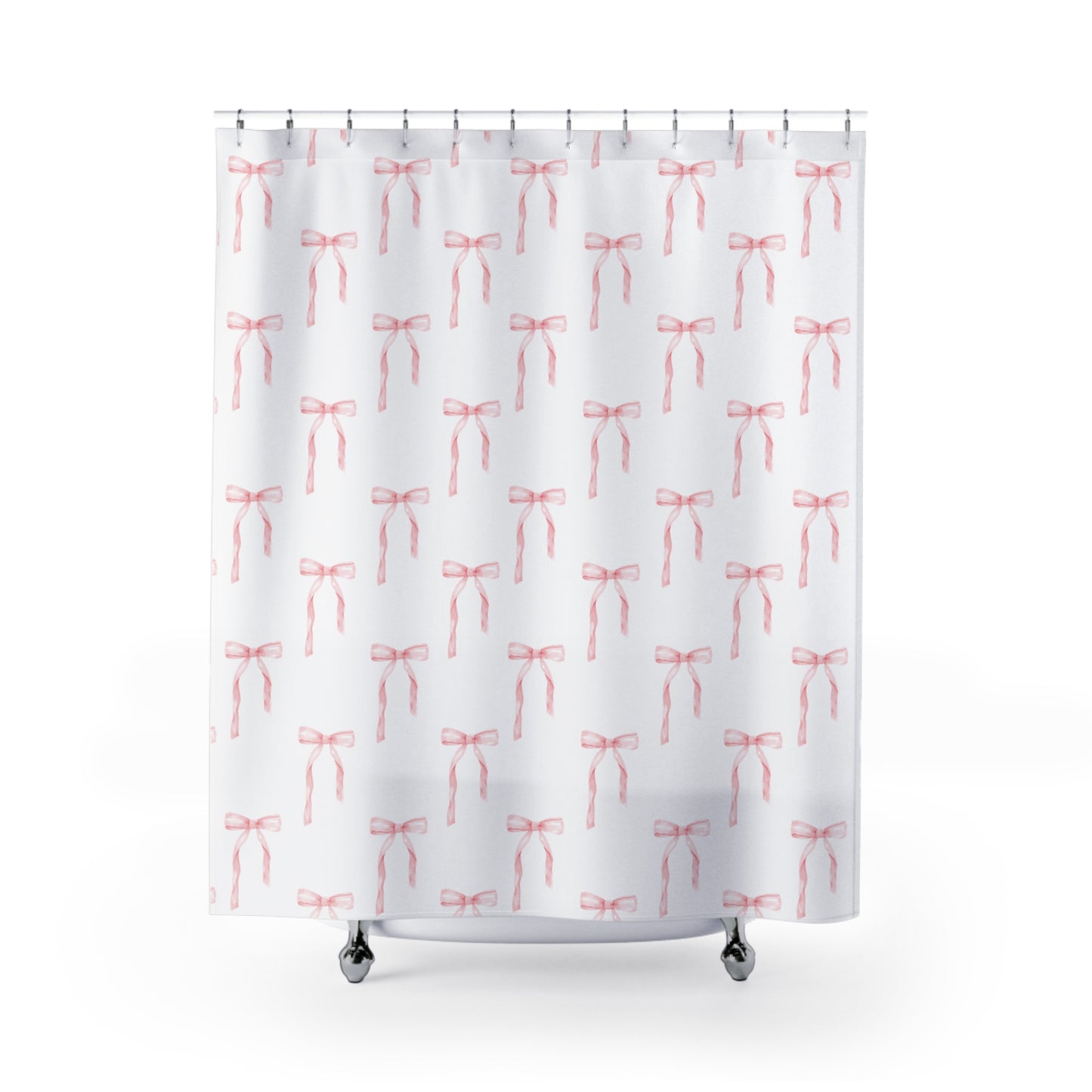 Shower Curtain Coquette Pink Bows - All The Things Baby