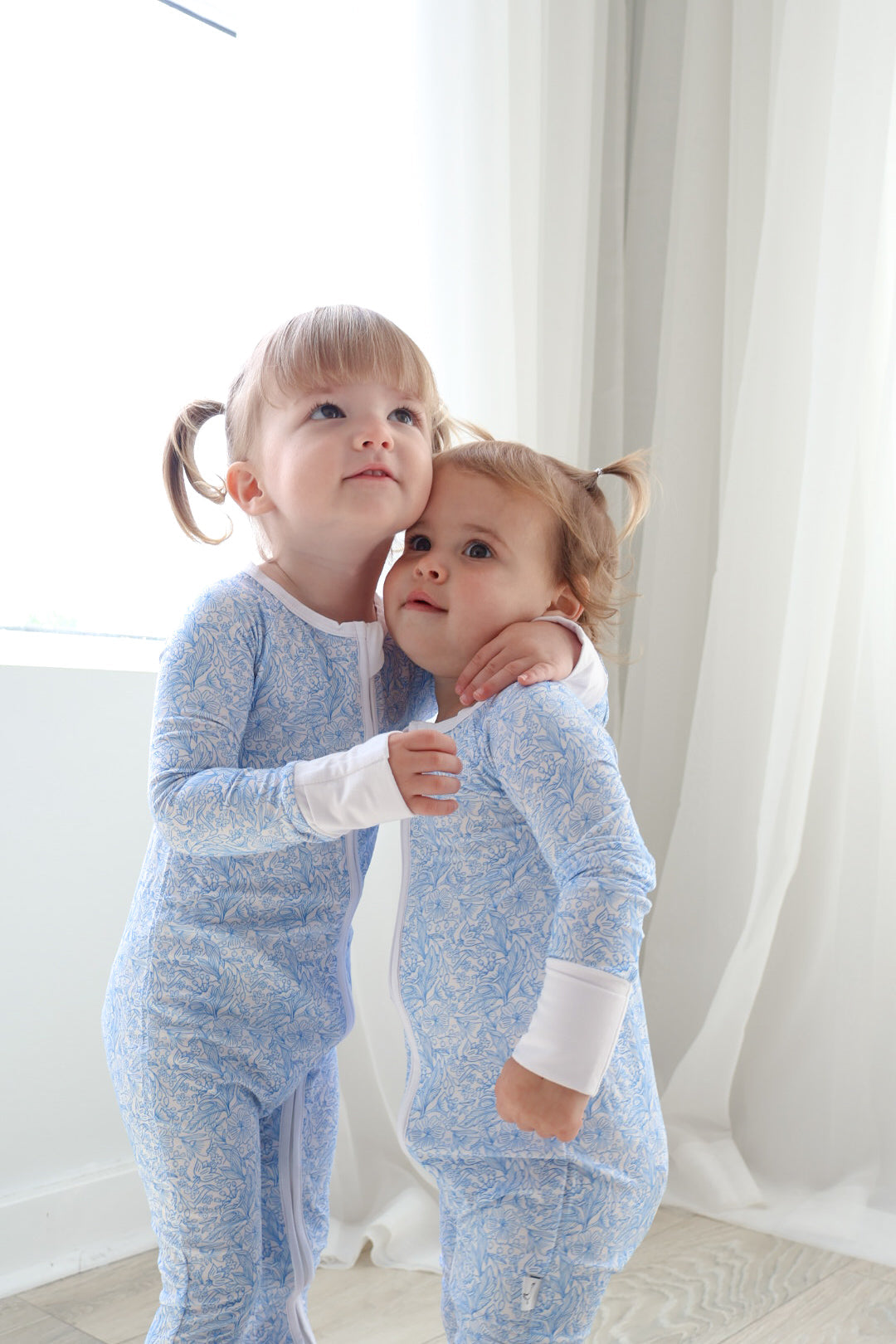 Blue Floral Baby Romper