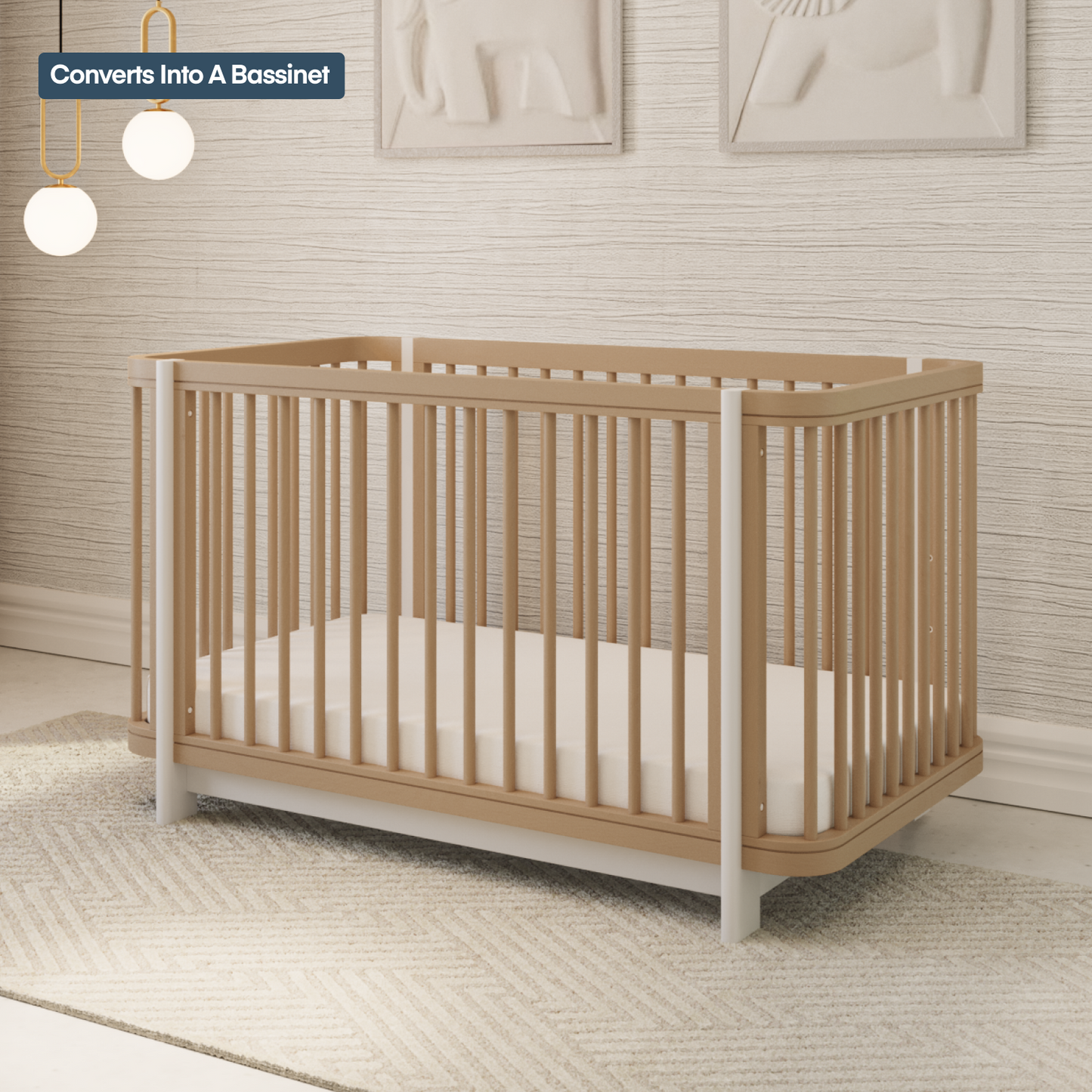 The Milan 3-In-1 Convertible Crib