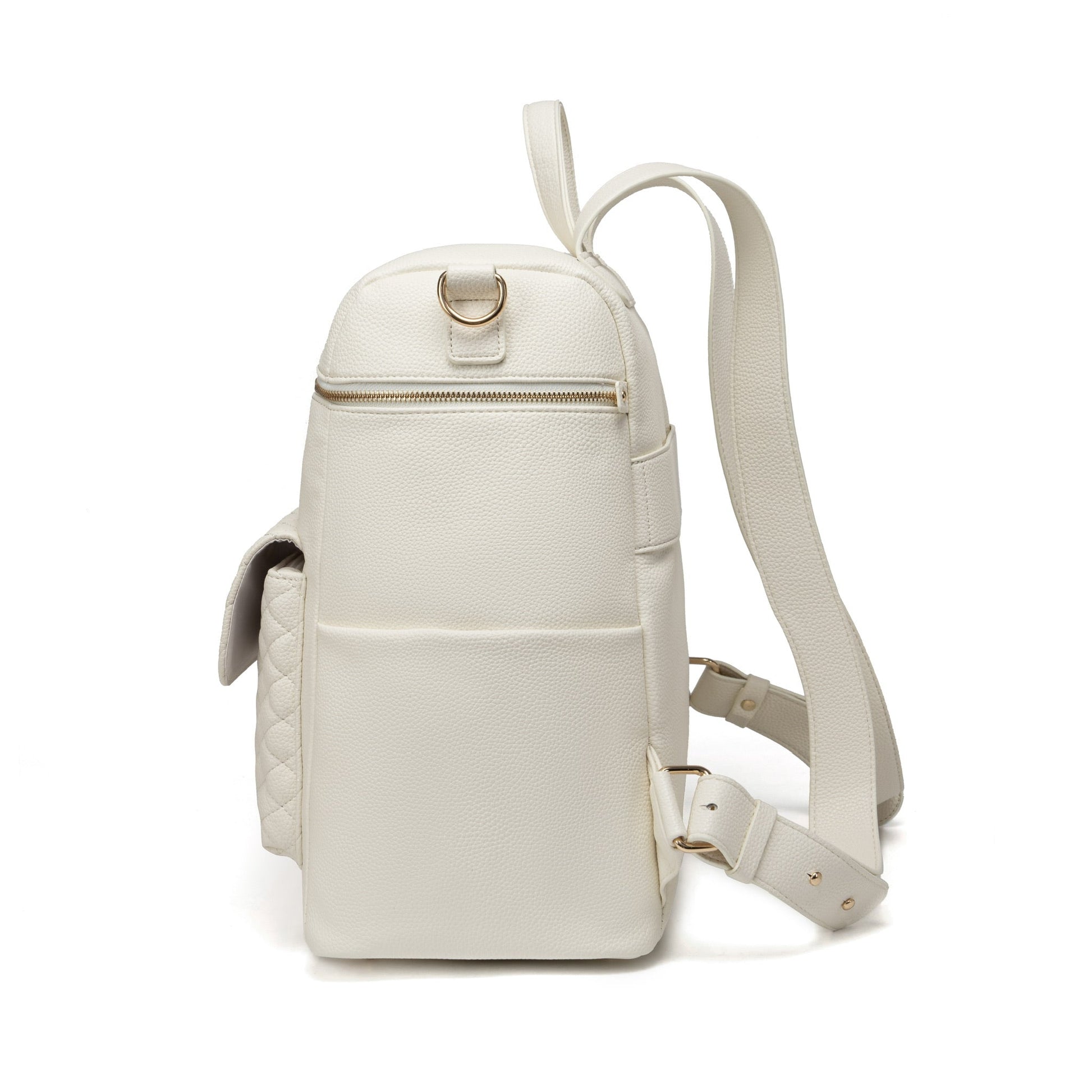 White backpack on a white background