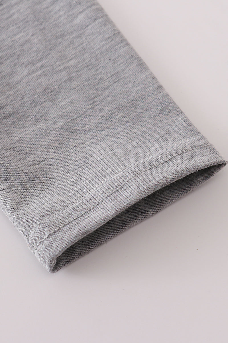 Close-up of gray fabric on a light gray background