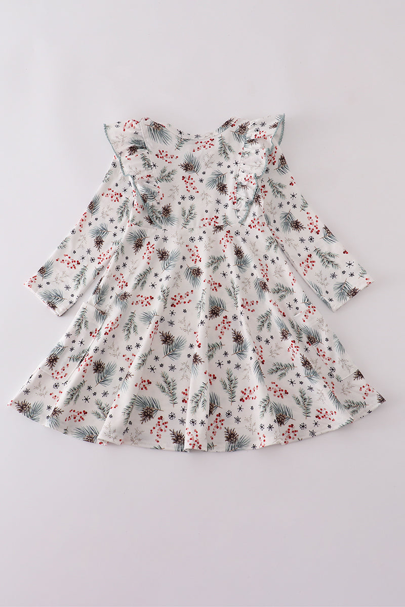 Floral dress on a light gray background