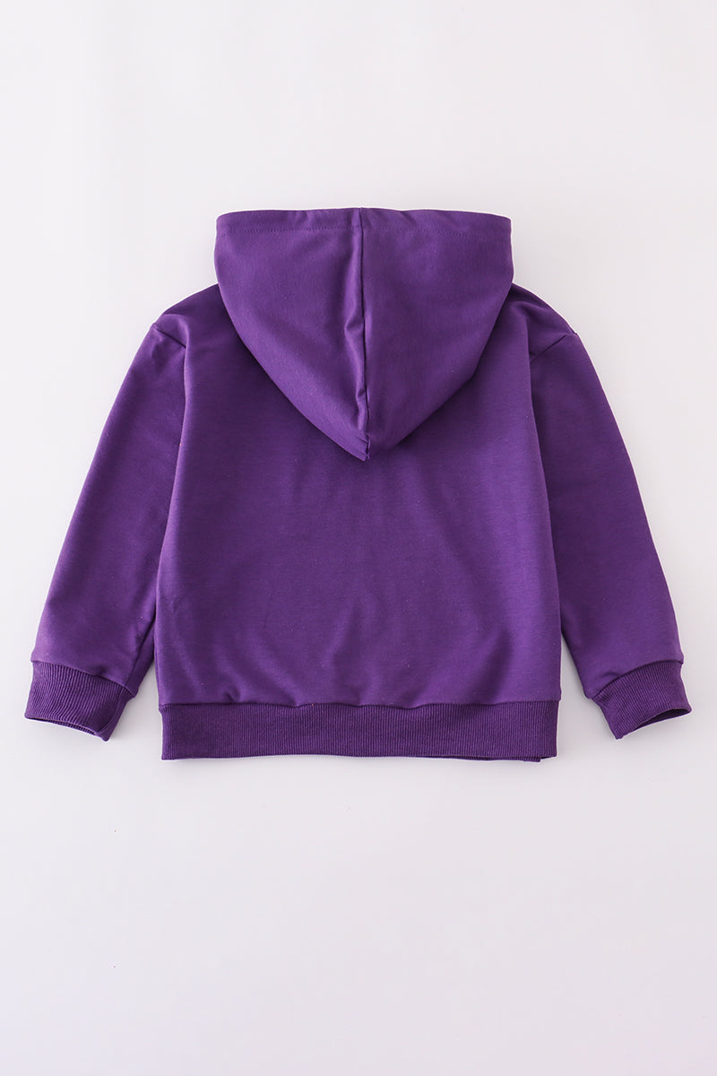Purple hoodie on a white background
