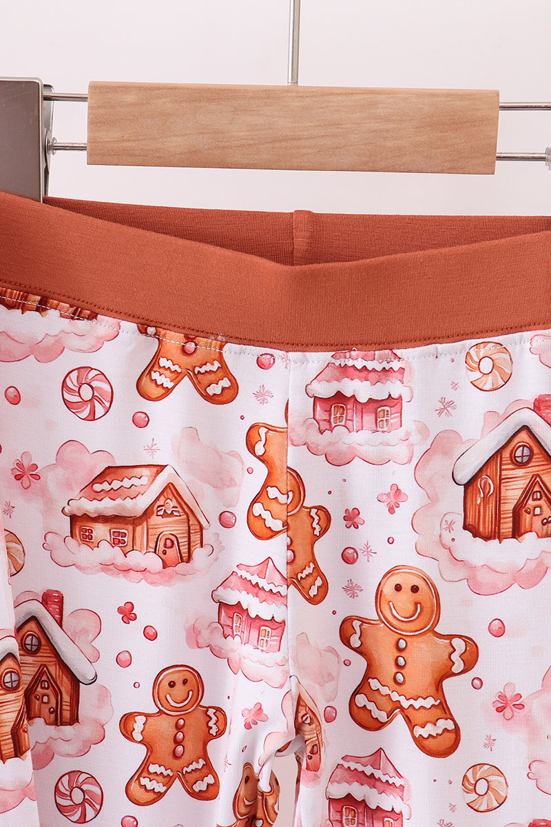 Skirt with gingerbread man and house pattern on a hanger