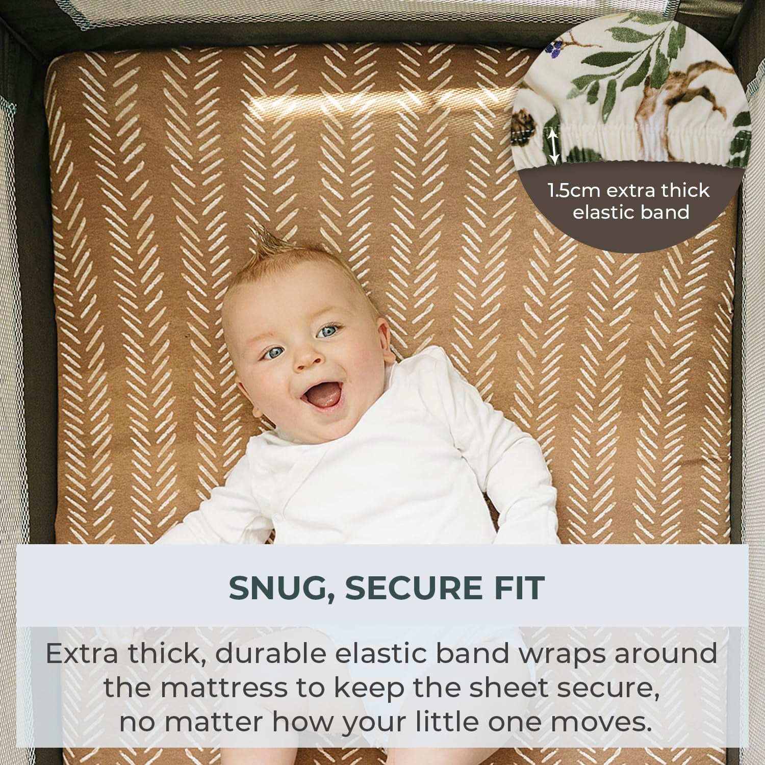2 Pack Premium Pack N Play Sheets Fitted for Standard Pack and Plays and Mini Cribs