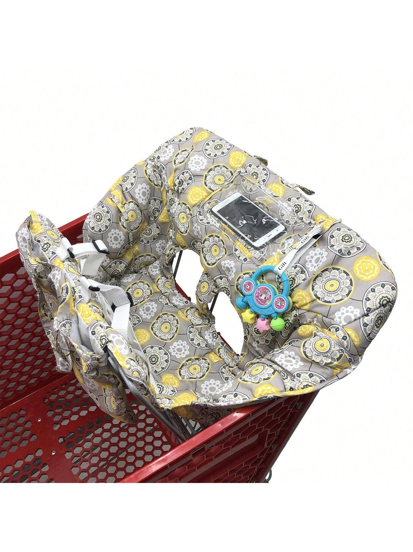 1Pc Thick Baby Stroller Seat Cushion, Cartoon Pattern, Foldable, Collapsible, High Chair Cushion, Comfortable and Breathable