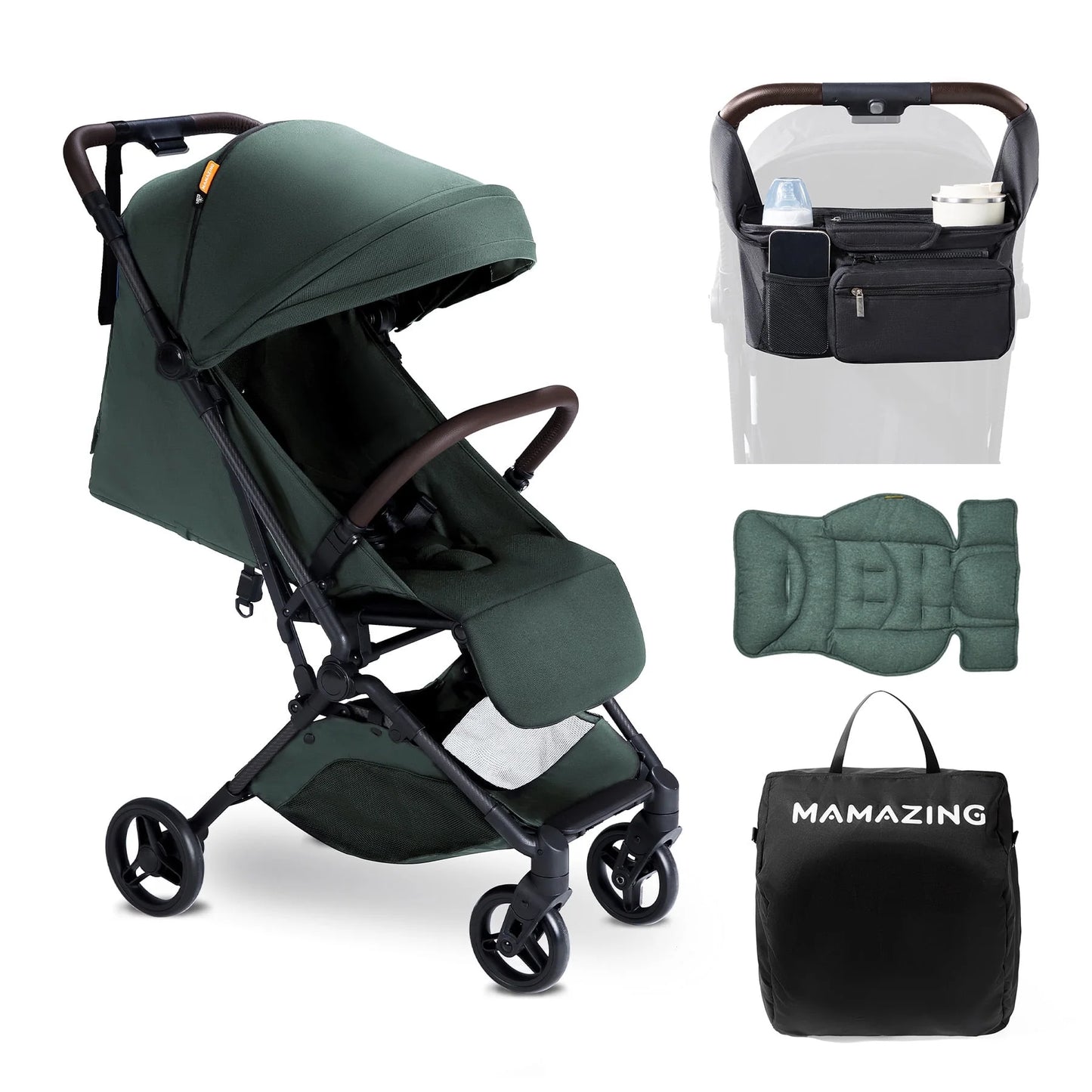 Baby Stroller 11.5 Lb Ultra Air Lightweight Foldable Carbon Fiber Travel Stroller for Toddler Infant