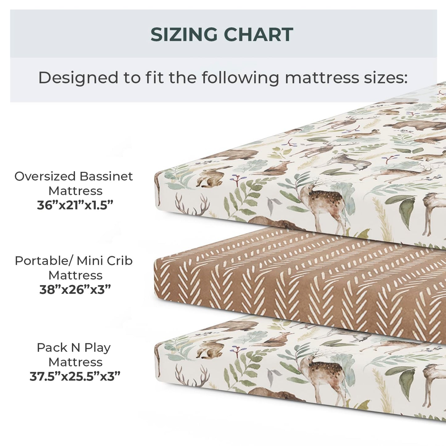 2 Pack Premium Pack N Play Sheets Fitted for Standard Pack and Plays and Mini Cribs
