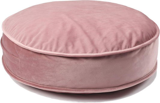 Velvet Floor Pillows round 19.7 In, Dusty Rose