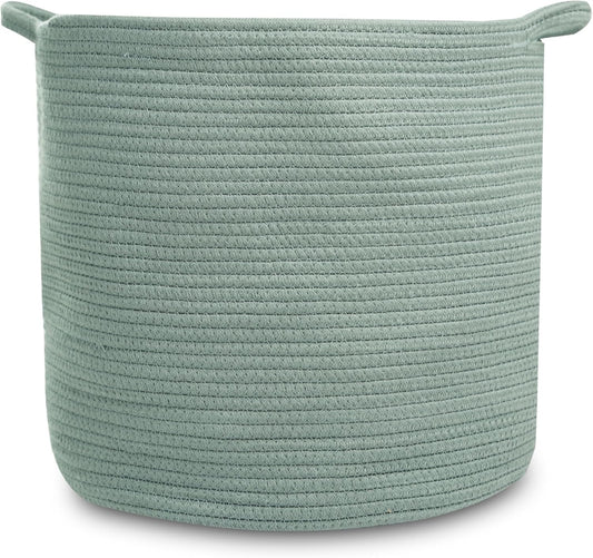 Large Woven Storage Basket (15" X 15" X 14") - Baby & Toy Organizer