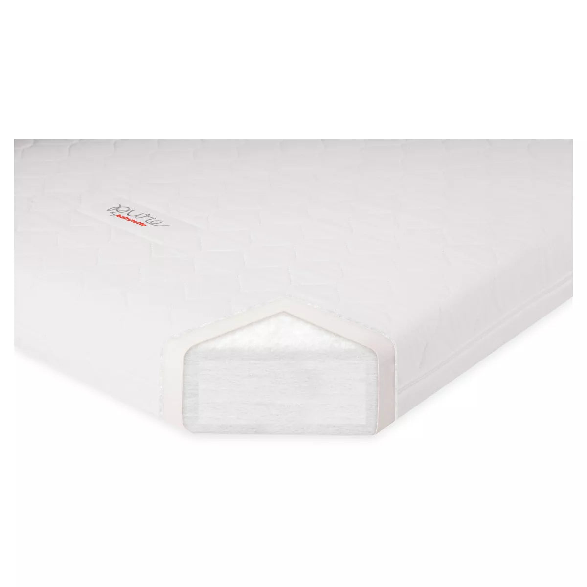 Babyletto Pure Core Non-Toxic Mini Crib Mattress with Hybrid Waterproof Cover, Greenguard Gold Certified