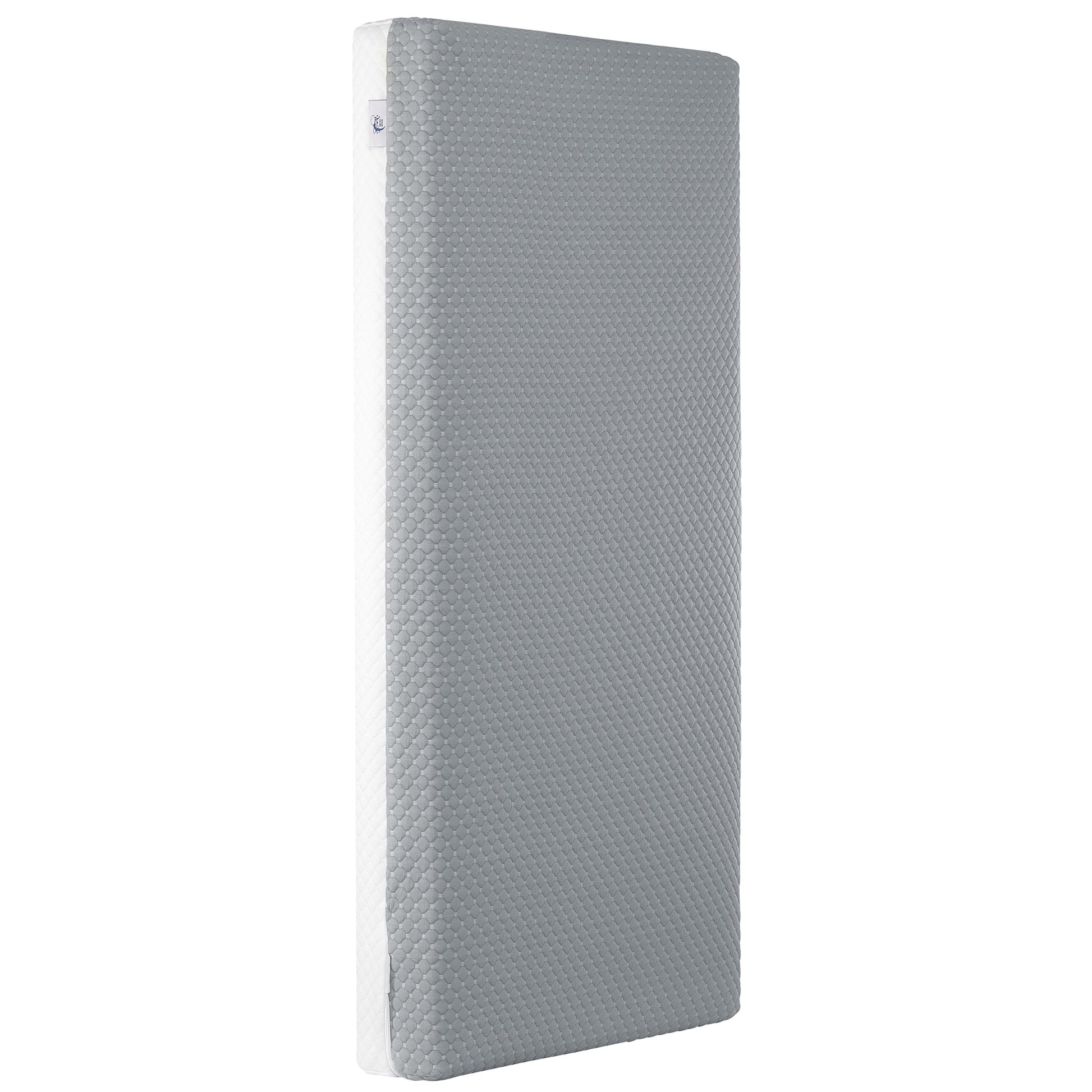 Pure Zen 2 in 1 Crib & Toddler Mattress, White and Grey, Greenguard Gold Certified