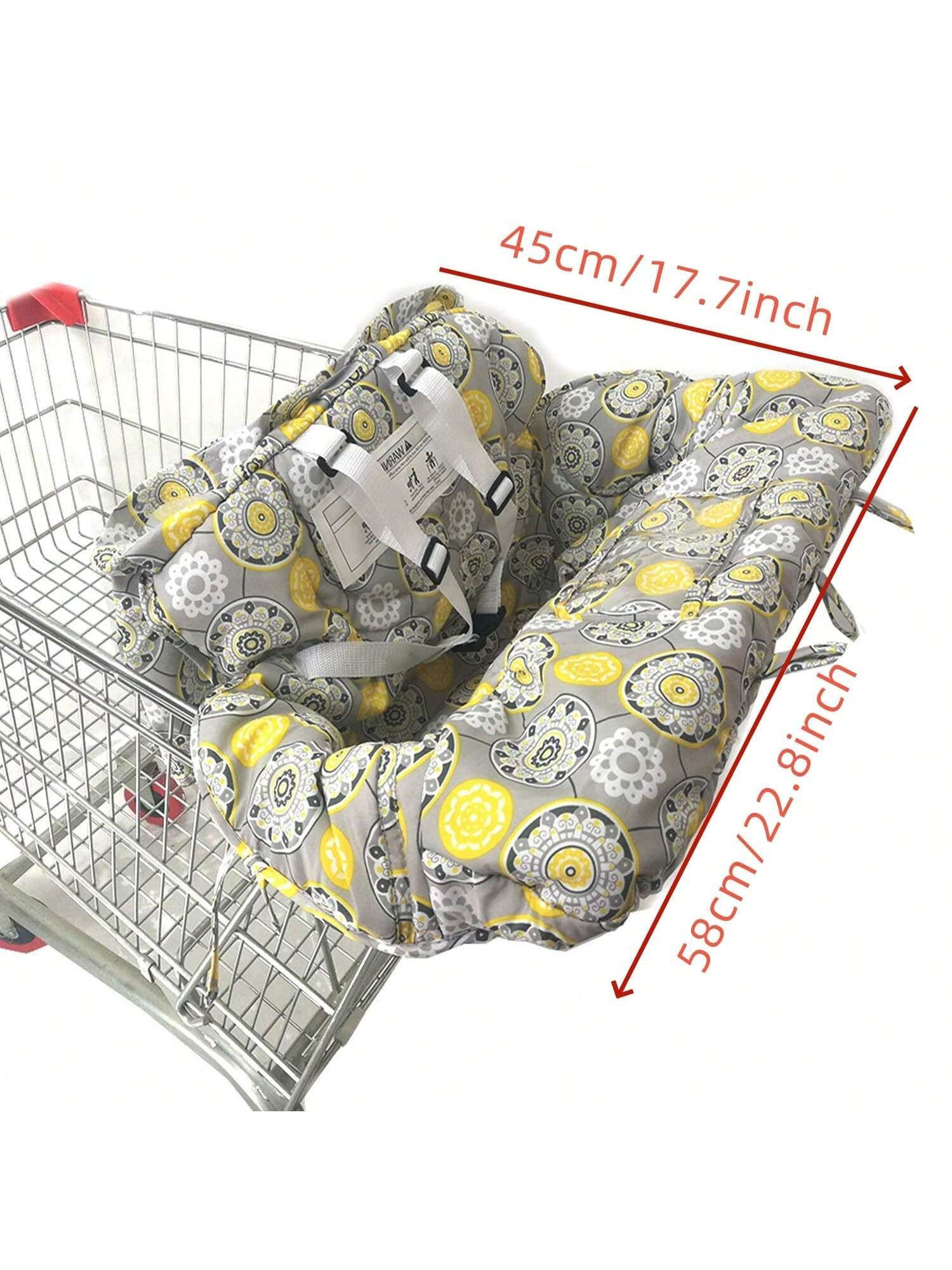 1Pc Thick Baby Stroller Seat Cushion, Cartoon Pattern, Foldable, Collapsible, High Chair Cushion, Comfortable and Breathable