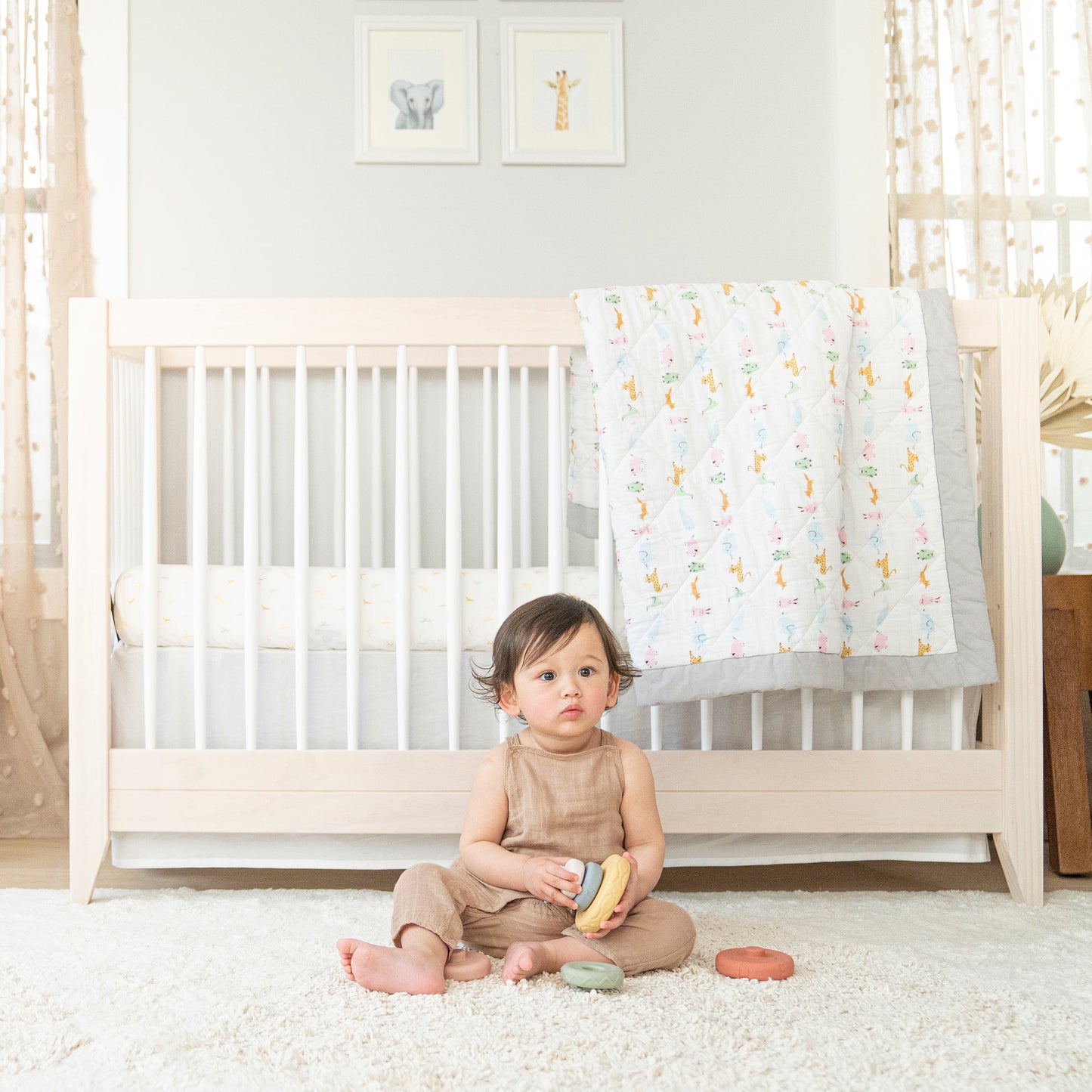 ™ Essentials, Cotton Crib Bedding Set , Alphabet Animals, Unisex, Infants, 3-Piece Set