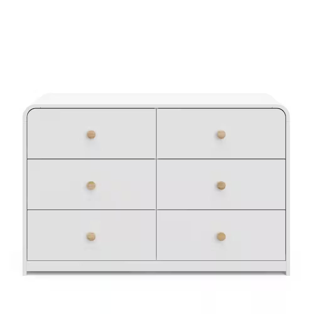Santos White 6 Drawer 48.13 In. Wide Dresser