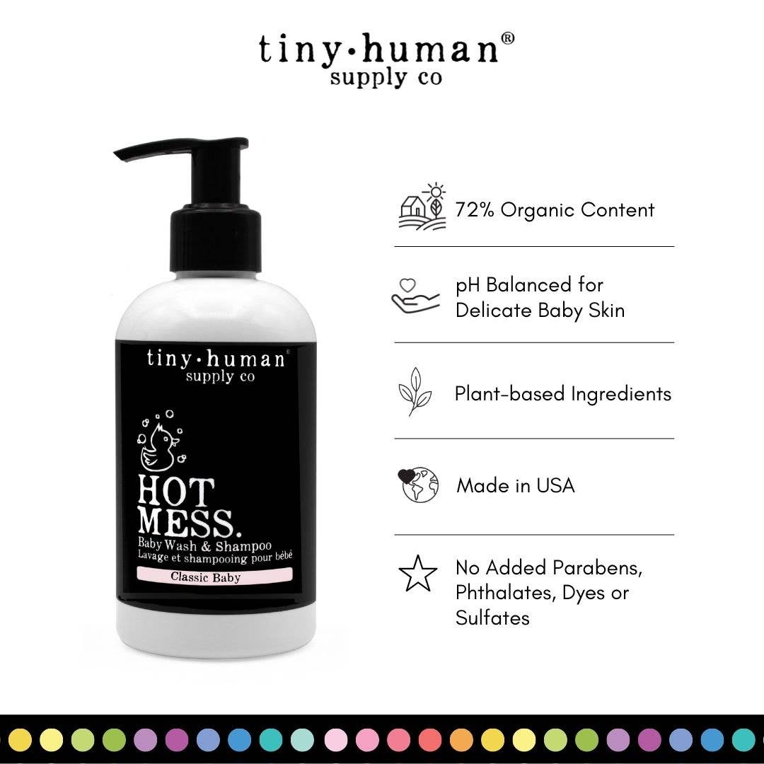 Tiny Human Supply Co. - Hot Mess™  Shampoo and Baby Wash 8oz - All The Things Baby