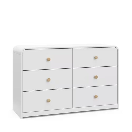 Santos White 6 Drawer 48.13 In. Wide Dresser