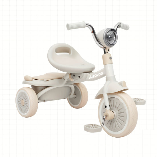 Foldable Baby Trike with ShockAbsorbing Wheels and Lights
